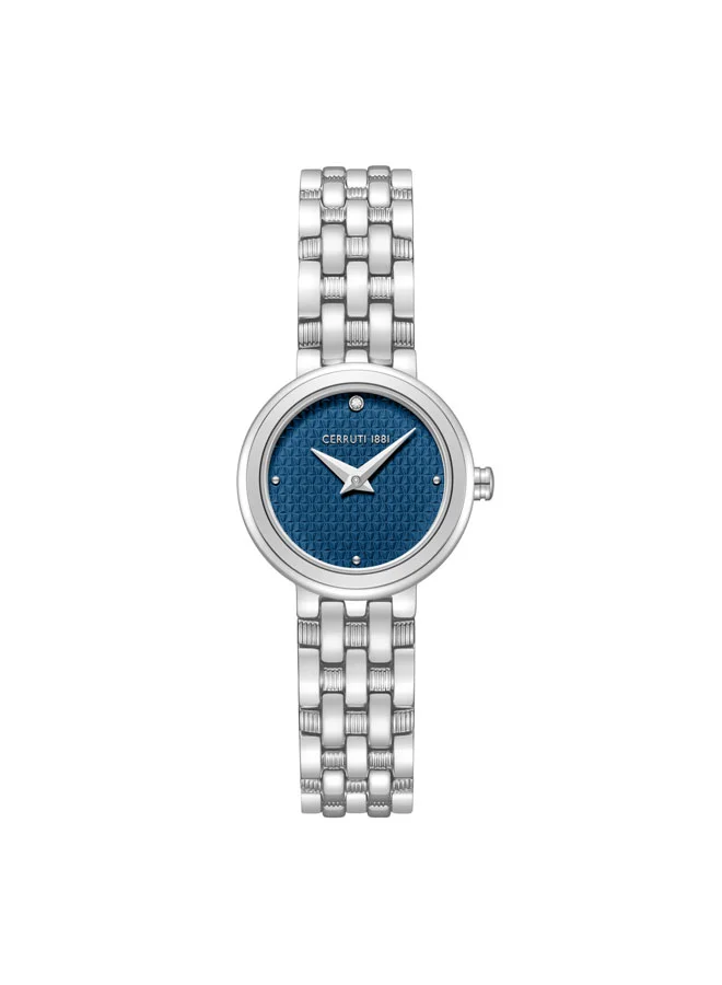 Lusia Blue Dial Stainless Steel Bracelet Analog Watch for Women, 24mm
